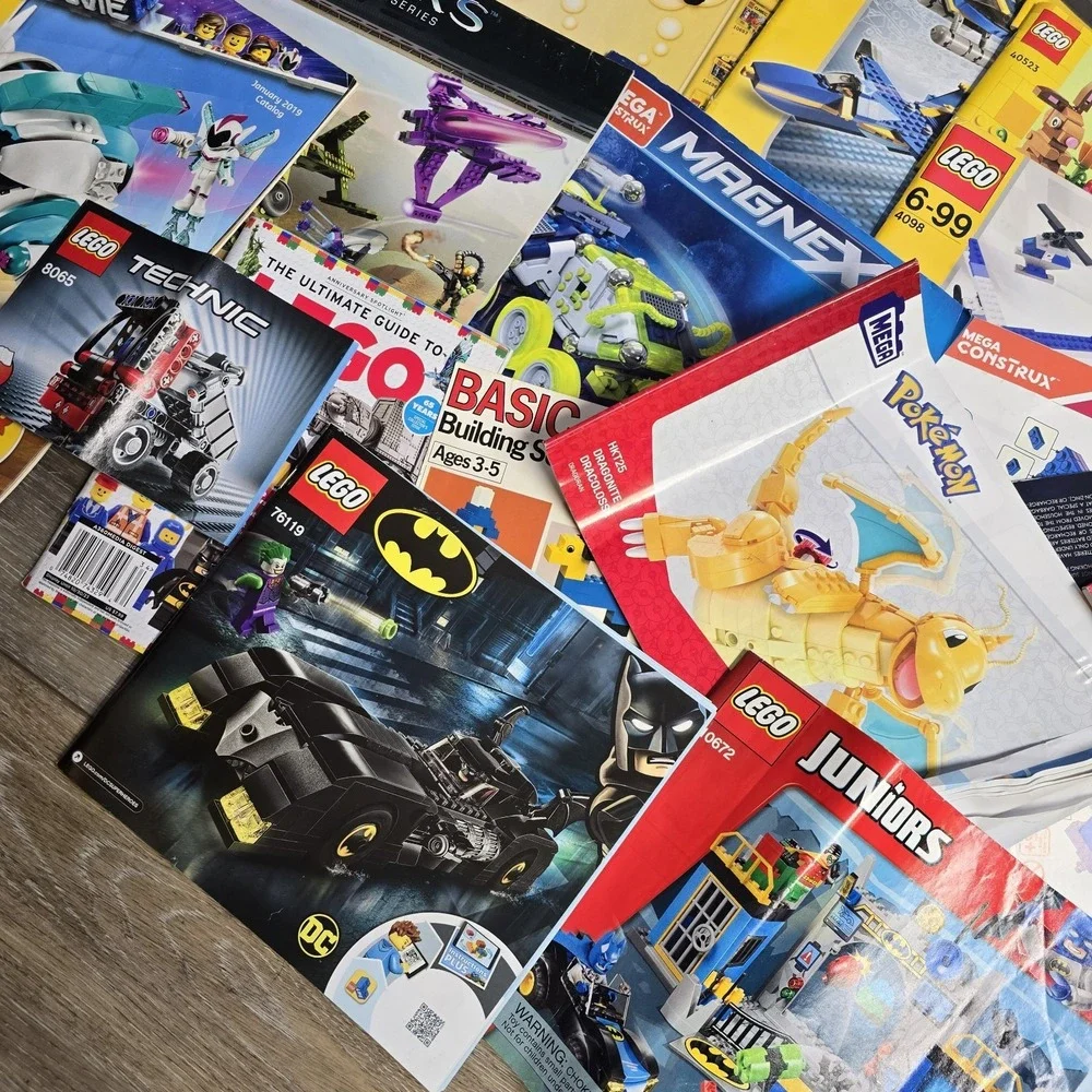 Lego Marvel Spider-Man Batman Mega Pokemon Building Instruction Manual Bundle
